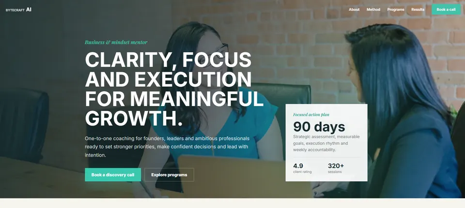 Preview de landing page premium