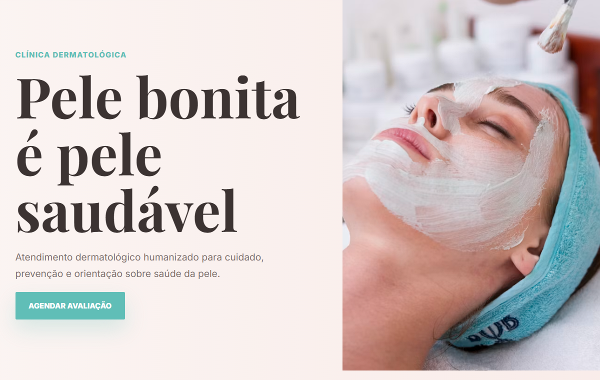 Preview de site para clínica